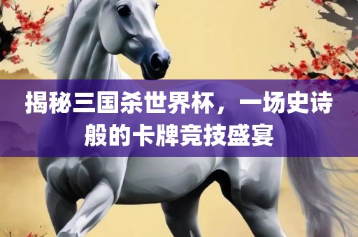 揭秘三国杀世界杯，一场史诗般的卡牌竞技盛宴洛阳市法福文化传播有限公司