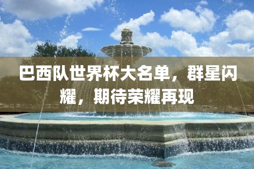 巴西队世界杯大名单洛阳市法福文化传播有限公司，群星闪耀，期待荣耀再现