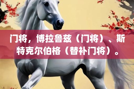 门将，博拉鲁兹（门将）、斯特克尔伯格（替补门将）。