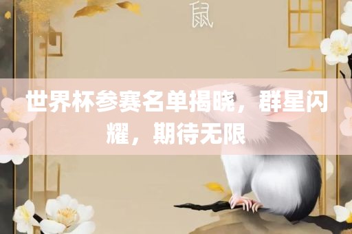 世界杯参赛名单揭晓，群星闪耀，期待无限