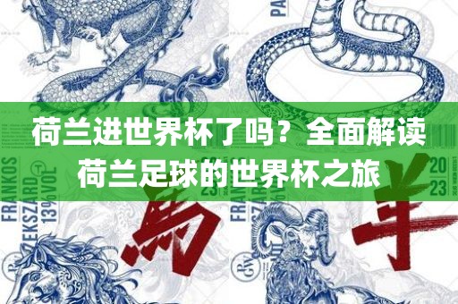 荷兰进世界杯了吗？全面解读荷兰足球的世界杯之旅