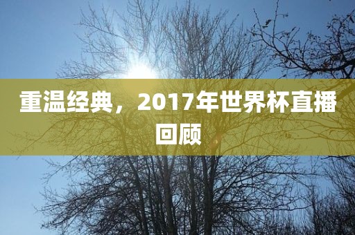 重温经典，2017年世界杯直播回顾