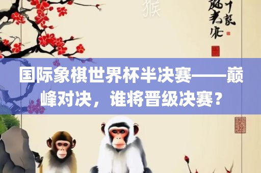 国际象棋世界杯半决赛——巅峰对决，谁将晋级决赛？