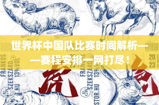世界杯中国队比赛时间解析——赛程安排一网打尽！