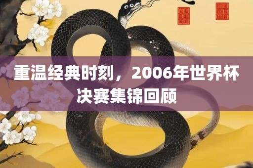 重温经典时刻，2006年世界杯决赛集锦回顾