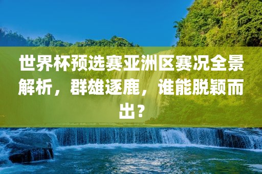 世界杯预选赛亚洲区赛况全景解析，群雄逐鹿，谁能脱颖而出？