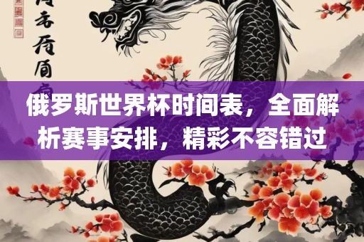 俄罗斯世界杯时间表，全面解析赛事安排，精彩不容错过