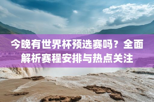 今晚有世界杯预选赛吗？全面解析赛程安排与热点关注