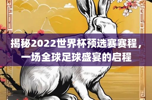 揭秘2022世界杯预选赛赛程，一场全球足球盛宴的启程