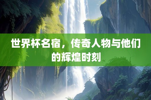 世界杯名宿，传奇人物与他们的辉煌时刻