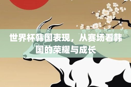 世界杯韩国表现，从赛场看韩国的荣耀与成长
