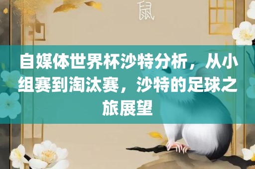 自媒体世界杯沙特分析，从小组赛到淘汰赛，沙特的足球之旅展望