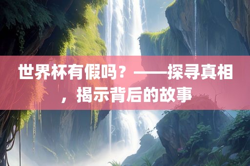 世界杯有假吗？——探寻真相，揭示背后的故事