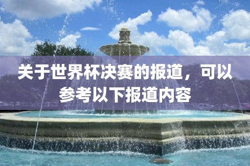 关于世界杯决赛的报道，可以参考以下报道内容