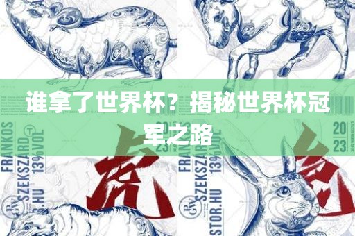谁拿了世界杯？揭秘世界杯冠军之路