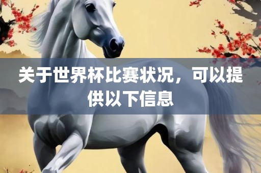 关于世界杯比赛状况，可以提供以下信息
