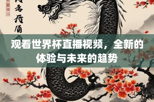 观看世界杯直播视频，全新的体验与未来的趋势