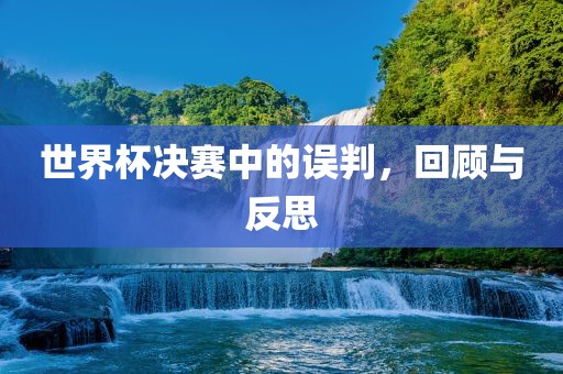 世界杯决赛中的误判，回顾与反思