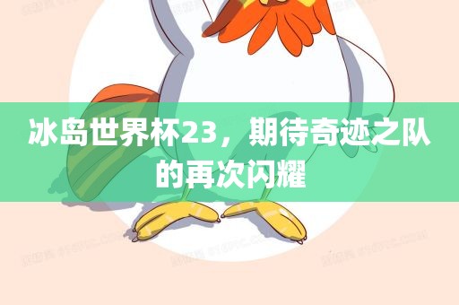 冰岛世界杯23，期待奇迹之队的再次闪耀
