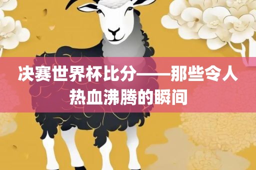 决赛世界杯比分——那些令人热血沸腾的瞬间