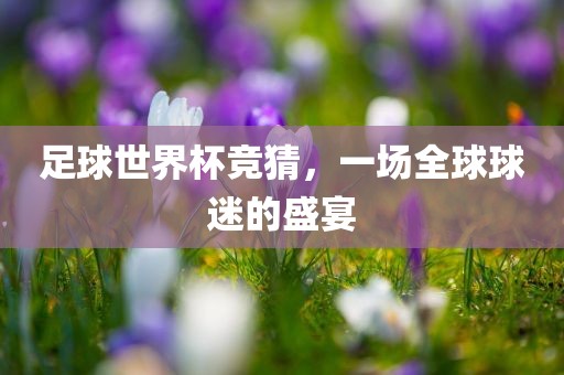 足球世界杯竞猜，一场全球球迷的盛宴