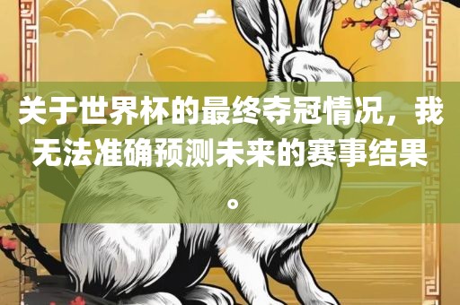 关于世界杯的最终夺冠情况，我无法准确预测未来的赛事结果。