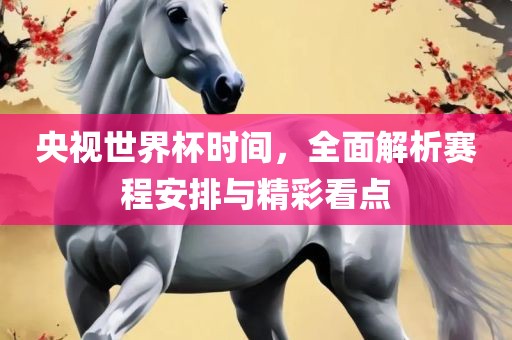 央视世界杯时间，全面解析赛程安排与精彩看点