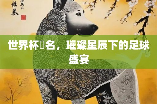 世界杯琲名，璀璨星辰下的足球盛宴