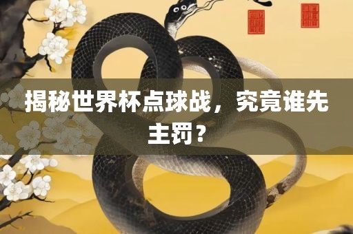 揭秘世界杯点球战，究竟谁先主罚？