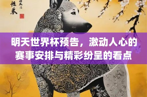 明天世界杯预告，激动人心的赛事安排与精彩纷呈的看点