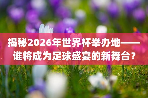 揭秘2026年世界杯举办地——谁将成为足球盛宴的新舞台？