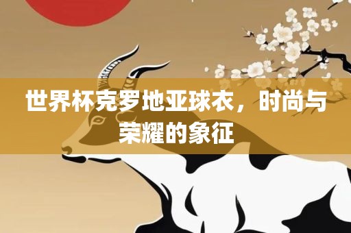 世界杯克罗地亚球衣，时尚与荣耀的象征