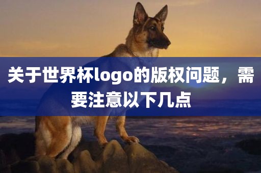 关于世界杯logo的版权问题，需要注意以下几点
