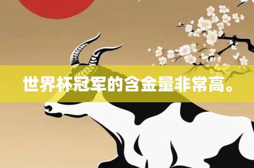 世界杯冠军的含金量非常高。
